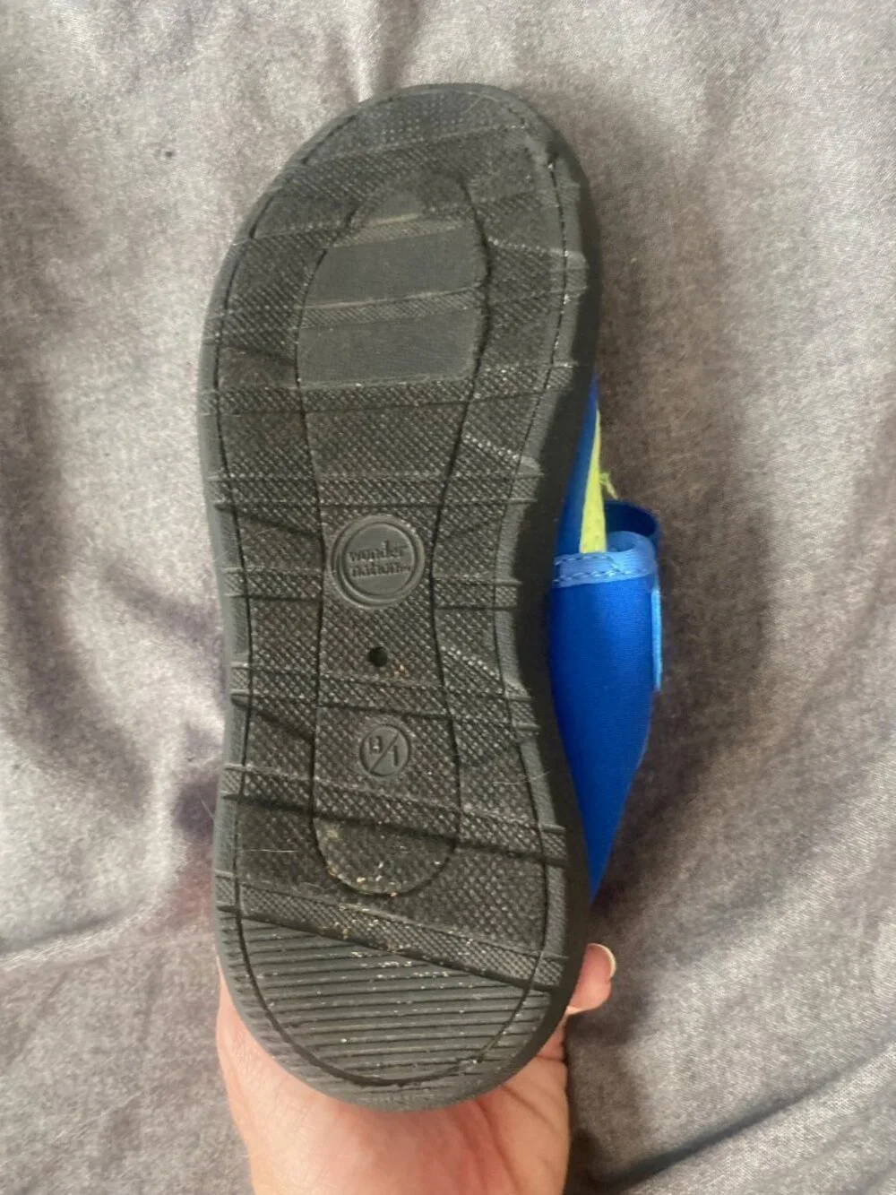 Wonder Nation Blue Velcro Kids Water Shoes